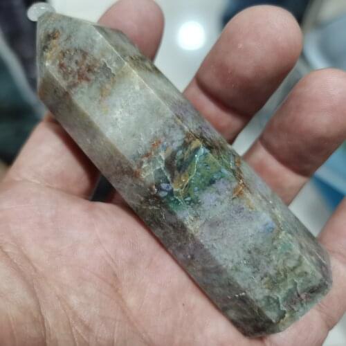 1pcs Natural Crystal Point Hexagonal Artificial Crystal Pillar Mineral Jewelry Magic Repair Healing Home Decoration