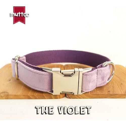 10pcs/lot MUTTCO personalized pet dog tag collar THE VIOLET self-design adjustable puppy cat nameplate ID Collar 5 sizes UDC082