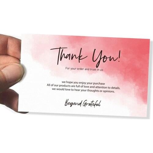 100-30Pcs Thank You For Your Order Card Blue Pink Thank You For Supporting Small Business Label Gift Decor Card Multipack