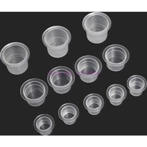100bags 100pcs/bag Disposable Tattoo & Permanent Makeup Pigment Ink Caps Cups Large Medium Small Size