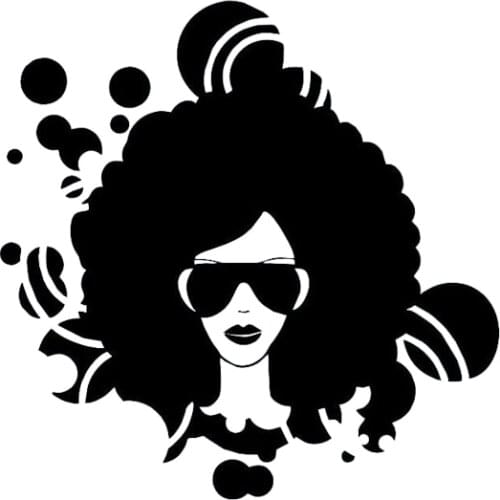 13*12.9CM African Woman Girl Sexy Africa Vinyl interesting Car Sticker Decal Black Silver C20-0107