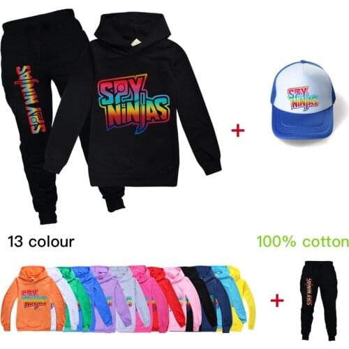 Boys Game SPY NINJA Clothing Autumn Kids Clothing Suits Cartoon Sets Children Boys Girls Sports Tracksuits Suits+Baseball cap