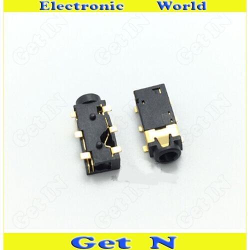 30pcs-2000pcs PJ-242 2.5mm Headphone Connectors 2.5mm Auido Video Female Connector Jack 6Pins SMD PJ-242B