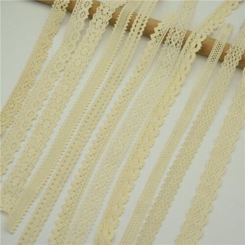 400yards Vintage Ivory Cream Cotton Crochet Lace Trim Wedding Ribbon Sewing CraftLeiao Craft