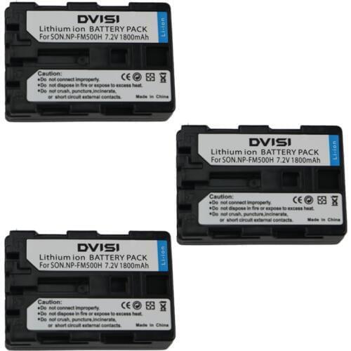 3Pc/lot NP-FM500H NP FM500H NPFM500H Rechargeable Battery for Sony Alpha SLT A57 A65 A77 A99 A350 A550 A580 A900