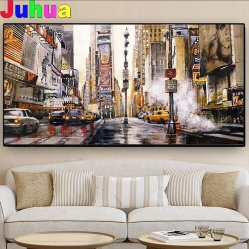 5D DIY Diamond Painting Abstract New york City Street Diamond Mosaic Cross stitch Square round diamond Home Decor