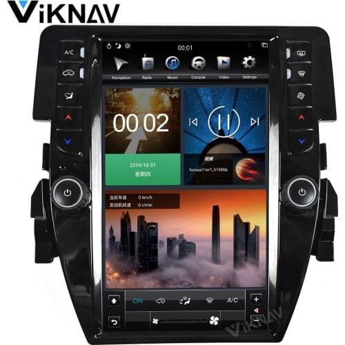 Android 13.6 inch car Radio for Honda Civic 2016 2017 2018 2019 car Head Unit Tesla screen auto audio stereo multimedia player