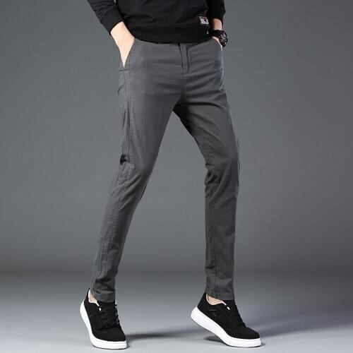MRMT 2021 Brand Autumn Mens Trousers Ice Silk Thin Pants for Men Elastic Air-permeable Leisure Trendy Trouser