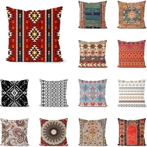 Persia Carpet Print Throw Pillow Case Boho Persia Bohemia Cushion Covers for Home Sofa Chair Decorative Pillowcases