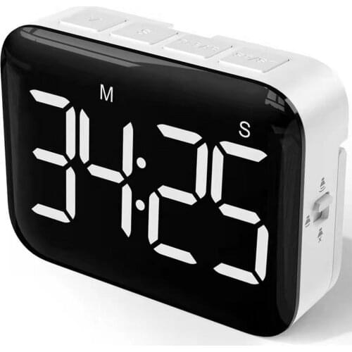 Digital Screen Kitchen Timer Large Display Digital Timer Square Cooking Count Up Countdown Alarm Clock Sleep Stopwatch Clock