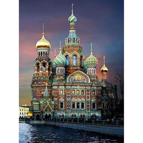 DIY 3D Diamond Embroidery Mosaic Vasile Assumption Cathedral Picture Needlework 5D Diy Diamond Painting Square Full