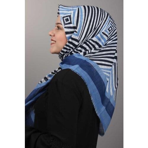 ERBİL PATTERNED LINEN FLAMLI SCARF-DESEN-04-RENK-02