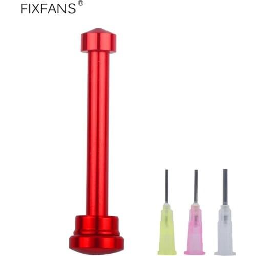 FIXFANS BGA Solder Paste Flux Mate Booster Plunger Dispenser Tool Aluminum Alloy Manual Syringe Solder Paste Propulsion Tools