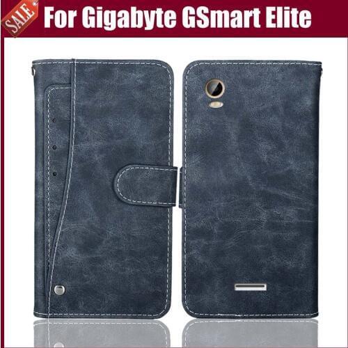 Hot Sale! High Quality Flip Leather Phone Case Protective Cover For Gigabyte GSmart Elite Case With Card Slots