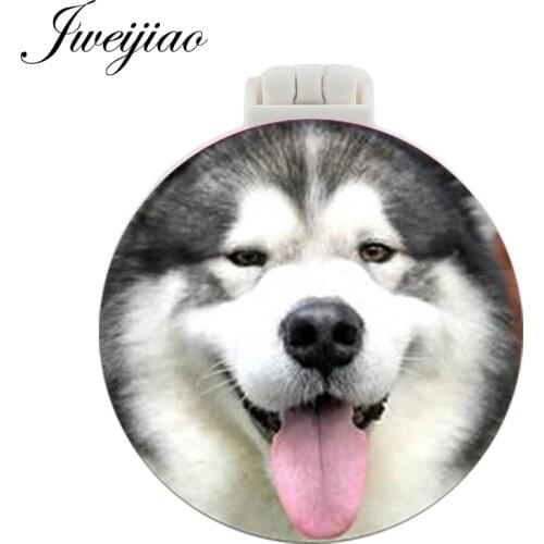 JWEIJIAO Collie Shepherd Dog Pocket Mirror With Massage Comb A loyal partner Folding Compact Portable Makeup Hand Vanity Mirrors