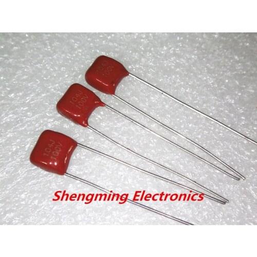 100PCS 104J 100V 0.1uF 100nF P=5MM CBB Capacitors