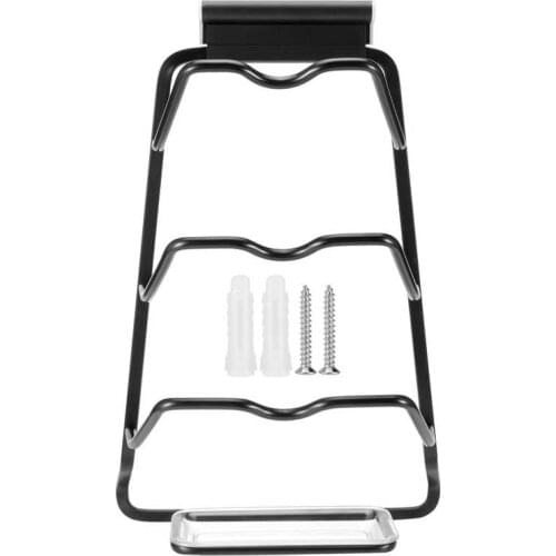 Storage containers plastic Black Wall-Mounted Pot Lid Storage Rack Cutting Board Stand Organizer Kitchen Accessory plastic