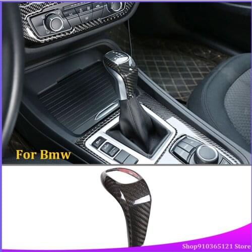 For Bmw 1 Series 2 Series X1 Gear Shift Head Cover Gear Lever Cover Real Carbon Fiber Car Interior Modification Accessories