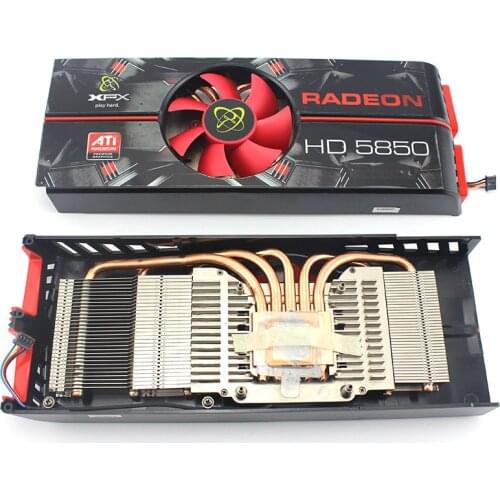 DIY Graphics card cooler For XFX RADEON HD5850 Heat Sink Copper bottom 5 heat pipe Cooling