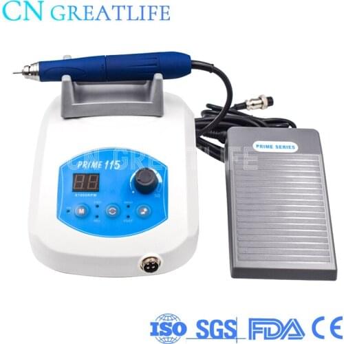 50000rpm Prime115 Laboratory Equipment Carving Polishing Unit Dental Electric Micromotor Grinding Machine Brushless Micromotor