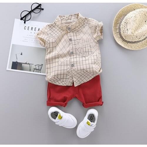 2021summer Boys clothes Childrens Clothes Sets Short sleeve shirt and Shorts Pants 2 pieces Clothing sets childrens clothing