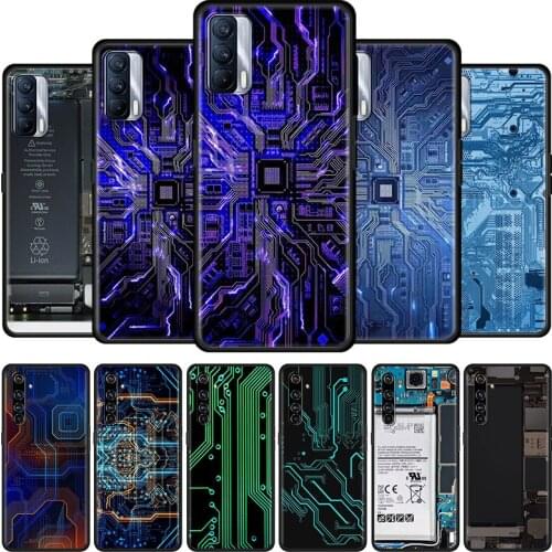 Computer Motherboard board Cell Phone Case for Realme 6 7 8 C3 C21 XT 5 X7 X50 Pro 5G C11 7i C15 C20 C20A C21Y GT Master Cover