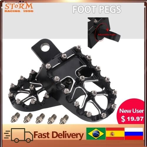MX Rotating Style Motorcycle Wide Fat Footpegs Footrests Foot Pegs For Harley Dyna Fatboy Iron 883 1200 D4 Custom Davidson 93-17