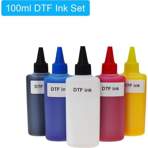 100ML*5 DTF Ink Kit Film Transfer Ink For DTF Direct Transfer Film Printer For DTF T-shirt Febric Printing PET Film