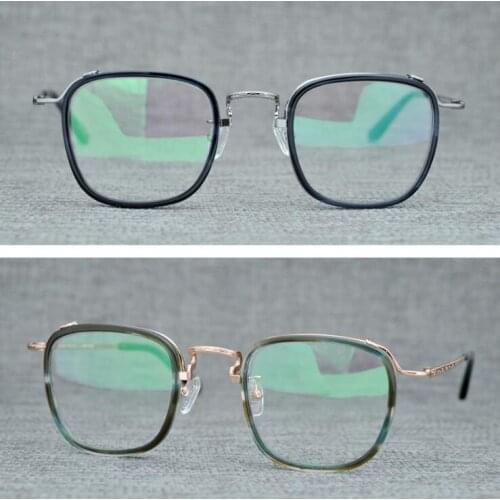 LKK High quality acetic acid frame style glasses frame retro anti-blue ray anti-radiation computer goggles prescription glasses