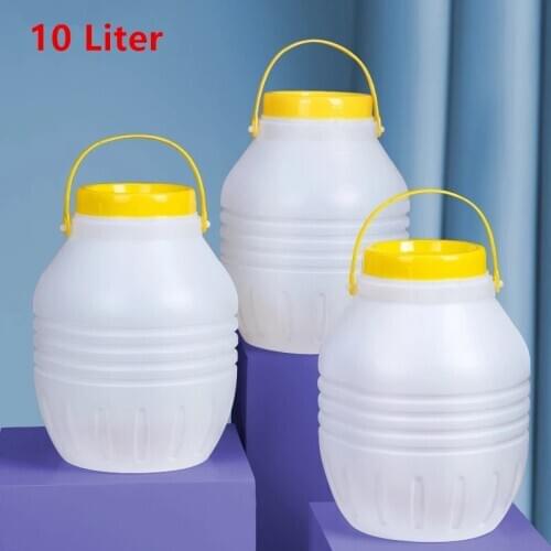 10L Plastic bucket with handle and inner cover Food Grade storage container for home kitchen Food cereals Liquid