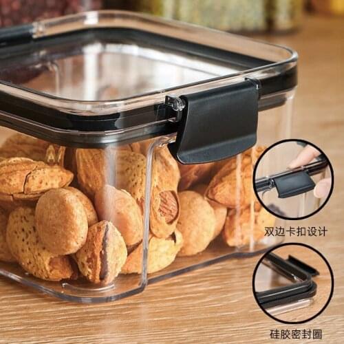 Transparent Sealed Cans waterproof Cereal storage tank durable Food Storage Box keep fresh Kitchen Refrigerator Storage Tank