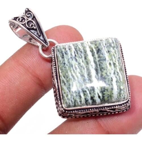 Silver Line Pendant Silver Overlay over Copper , 50mm, P6567