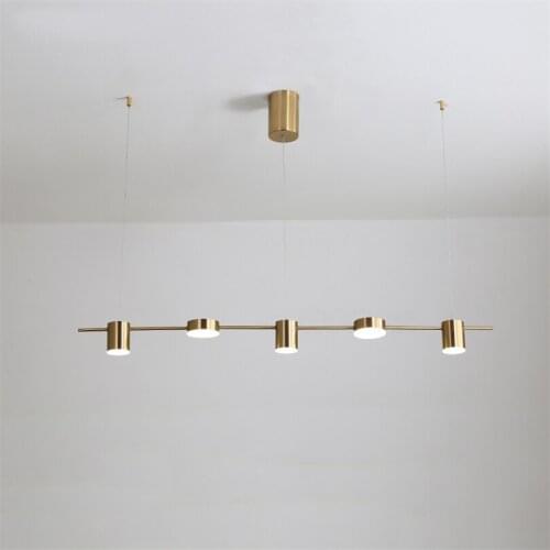 Modern LED Pendant Lights Dining Room Hanging Lamps Iron Acrylic Living Room Golden/Black Lighting Nordic Bar Counter Fixtures