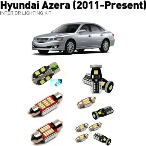 Led interior lights For Hyundai azera 2011+ 6pc Led Lights For Cars lighting kit automotive bulbs Canbus