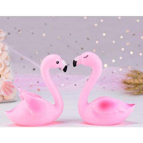 3D Sitting Position Pink Flamingo Cake Topper For Wedding Birthday Party Baby Shower Cake Baking DIY Decoration Supplies