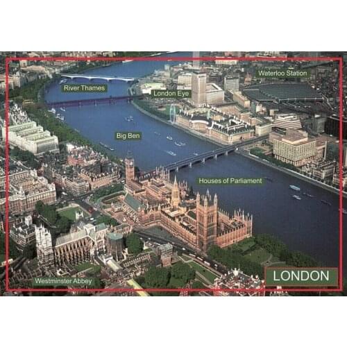 Tourist Magnets 78*54*3mm,Multiview of London Postcard Magnets 20366 Rigid Plate Tourist Memories