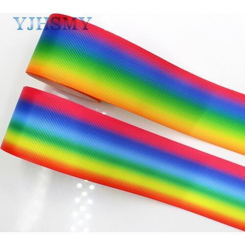 YJHSMY G-18613-461,10 yards,38 mm Colorful Printed grosgrain ribbons,DIY handmade Hair accessories material wedding gift wrap