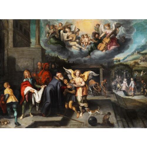 Classical religion figure angles music scenery canvas prints oil painting printed on canvas wall art decoration picture
