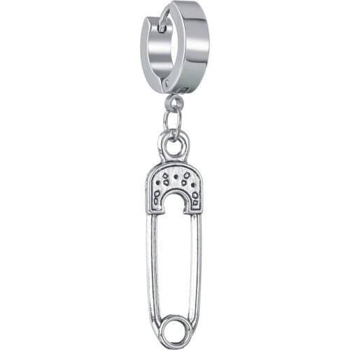 1Pc Simple Jewelry Minimalist Hollow Safety Pin Paper Clip Drop Earrings for Women New Fashion Hoop Earrings Gift Mujer Broncos