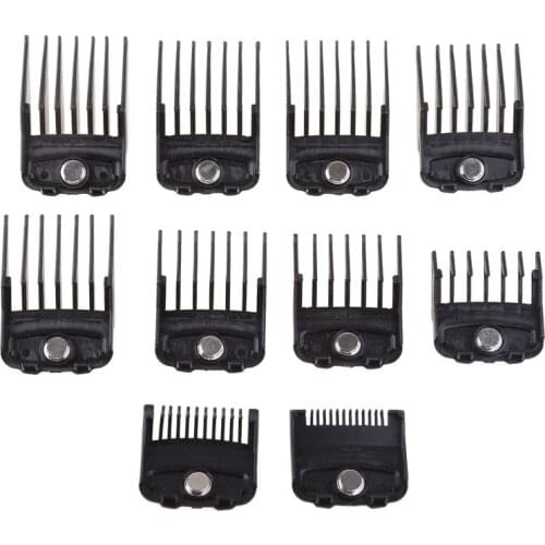 10pcs Barber Shop Styling Guide Comb Set Hair Trimmer Attachment Hairdresser Clipper Cutting Limit Combs 1.5-2.5mm