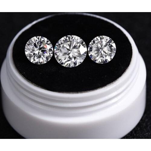 100% Pass Diamond Tester Round Brilliant Cut 0.1-10 Carat D Color VVS1 Loose Moissanite Beads for Women Rings Jewelry Making