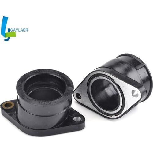 2PCS Motorcycle Carburetor Engine Rubber Adapter Inlet Intake Pipe For Yamaha 5Y1-13586-01 XT550 XT 550 1982 1983