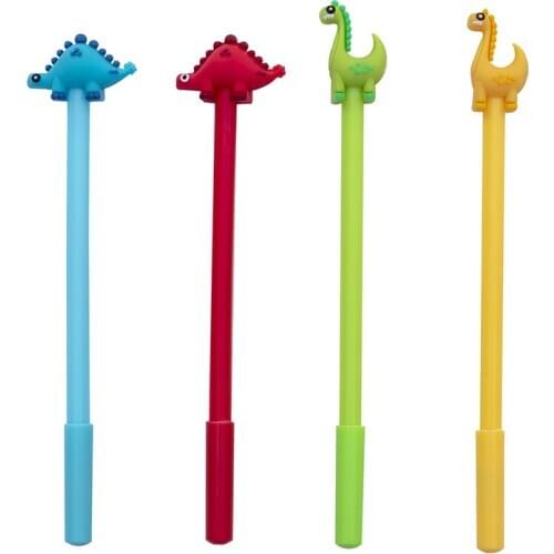 50PCS Student Creative Dinosaur Gel Pens Black 0.5mm Student Gel Pen Stationery Kawaii School Supplies