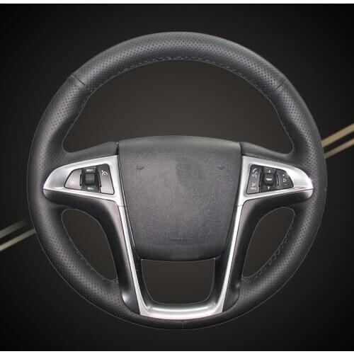 Car Braid On The Steering Wheel Cover for Buick Lacrosse 2010-2013 Regal 2011-2013 Chevrolet Equinox 2010 Auto Braiding Covers