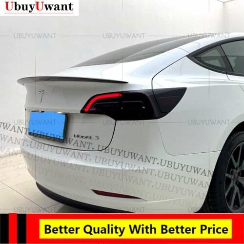 Car Spoilers For Tesla Model 3 Carbon COLOR Black Glaze 3D Extrusion Blow Molding Spoilers Car Refitting 2018-2021