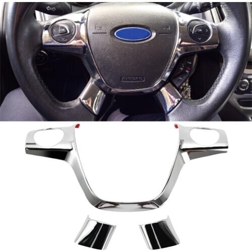 Car styling steering wheel trim cover sticker decoration case For Ford Focus 3 MK3 sedan hatchback (2012-2014)/ KUGA 2013-2015