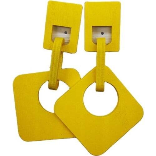 Free Shipping!newest Geometric wooden earrings can mixed 6 colors