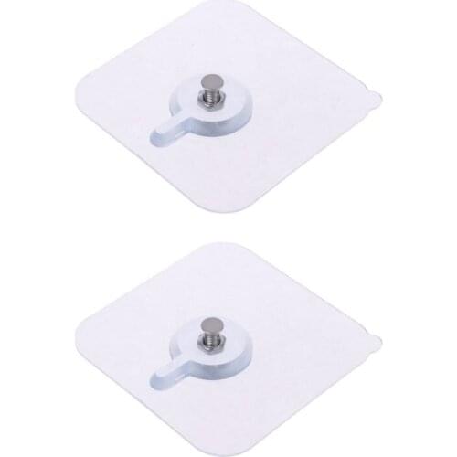 2pcs Seamless Self Adhesive Nail Hook Holder Wall Hanger Hanging kit For Photo Frame Painting Picture Poster Clock No Drilling