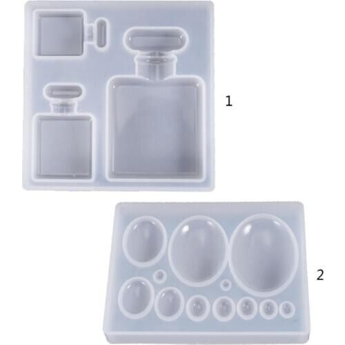 Perfume Bottle Gemstone Patch Mold DIY Crystal Epoxy Glue Crafts Decorations Pendant Making Silicone Molds
