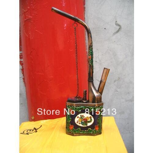 Bi0032 Hookah Chinese pipe elegant pattern Health cut tobacco box